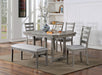 Laquila Dining Table Set Bench - LATIN HOME FURNITURE - (POMONA,CA)