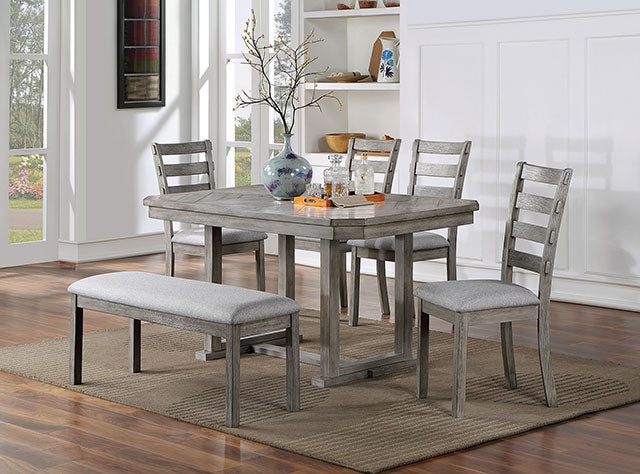 Laquila Dining Table Set Bench - LATIN HOME FURNITURE - (POMONA,CA)