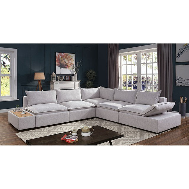 Arlene Sectional White - LATIN HOME FURNITURE - (POMONA,CA)