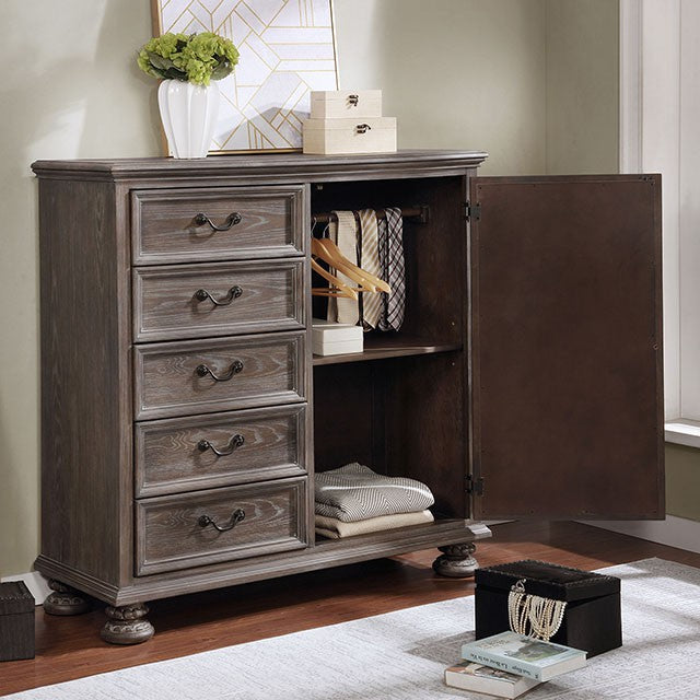 Lysandra Armoire Brown - LATIN HOME FURNITURE - (POMONA,CA)
