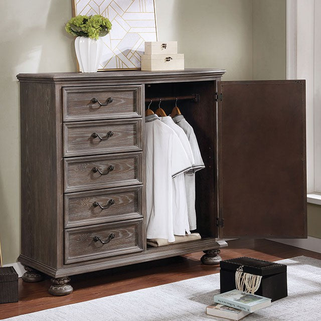 Lysandra Armoire Brown - LATIN HOME FURNITURE - (POMONA,CA)