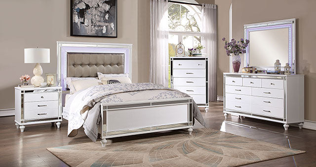 Brachium Queen Bedroom Set Silver - LATIN HOME FURNITURE - (POMONA,CA)