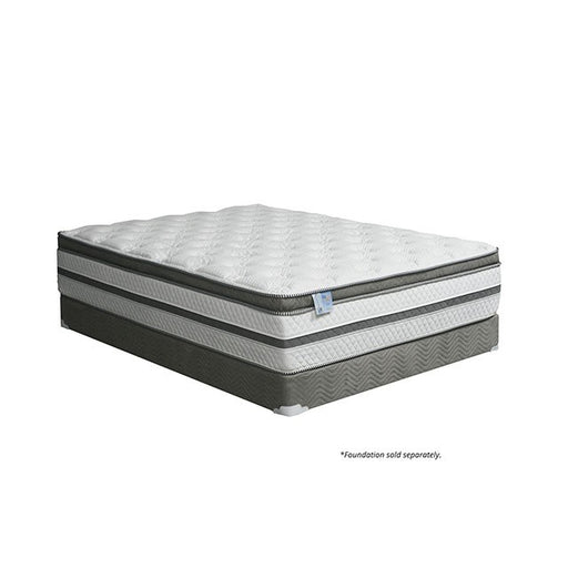 SIDDALEE White/Gray 16" Euro Pillow Top Mattress, Full - LATIN HOME FURNITURE - (POMONA,CA)
