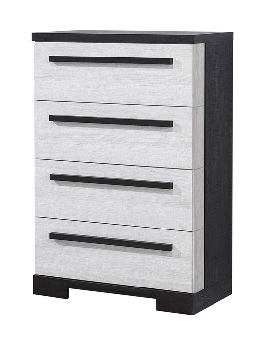REMINGTON CHEST CHALK/EBONY - LATIN HOME FURNITURE - (POMONA,CA)