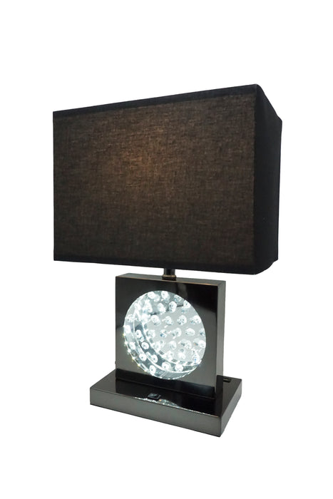 TABLE LAMP BLACK NICKEL-LED ACCENT