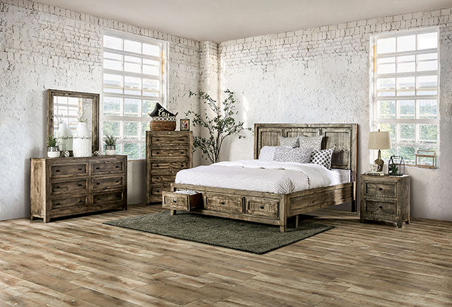 Oakridge E.King & Queen Bed - LATIN HOME FURNITURE - (POMONA,CA)