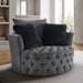 Sofi Button Tufted Swivel Chair - LATIN HOME FURNITURE - (POMONA,CA)