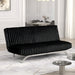 Villeneuve Futon Sofa Bed Black, Pink, & Grey - LATIN HOME FURNITURE - (POMONA,CA)