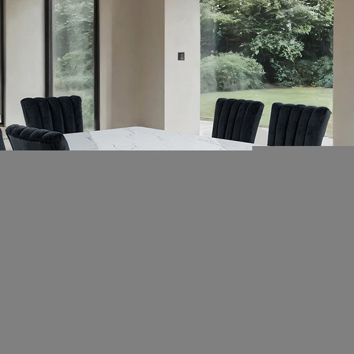 Selsey Dining Table, White Stone Top - LATIN HOME FURNITURE - (POMONA,CA)