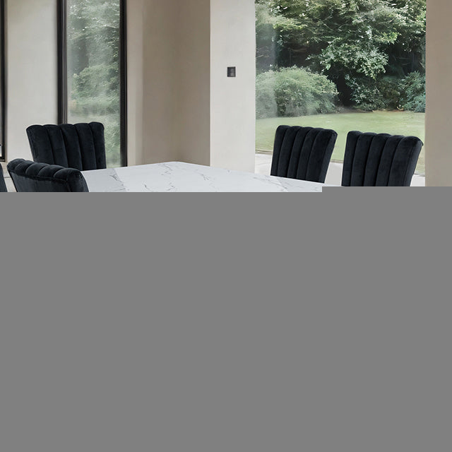 Selsey Dining Table, White Stone Top - LATIN HOME FURNITURE - (POMONA,CA)