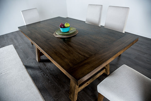 Losone Dining Table Set with Bench Rustic - LATIN HOME FURNITURE - (POMONA,CA)