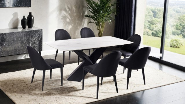 Lenvik 7 Pc Dining Table Set White - LATIN HOME FURNITURE - (POMONA,CA)