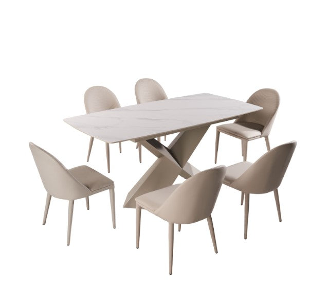 Lenvik 7 Pc Dining Table Set - LATIN HOME FURNITURE - (POMONA,CA)