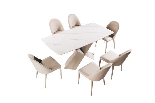 Lenvik 7 Pc Dining Table Set - LATIN HOME FURNITURE - (POMONA,CA)