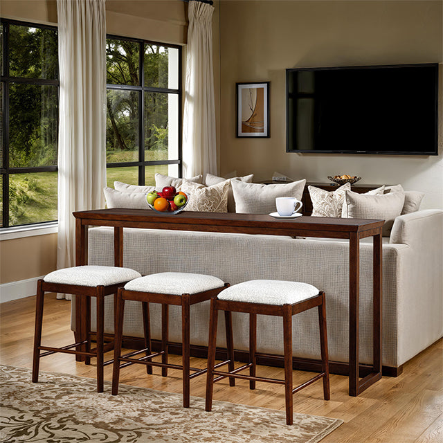 Daventry Sofa Table w/ 3 Counter Ht Stools - LATIN HOME FURNITURE - (POMONA,CA)