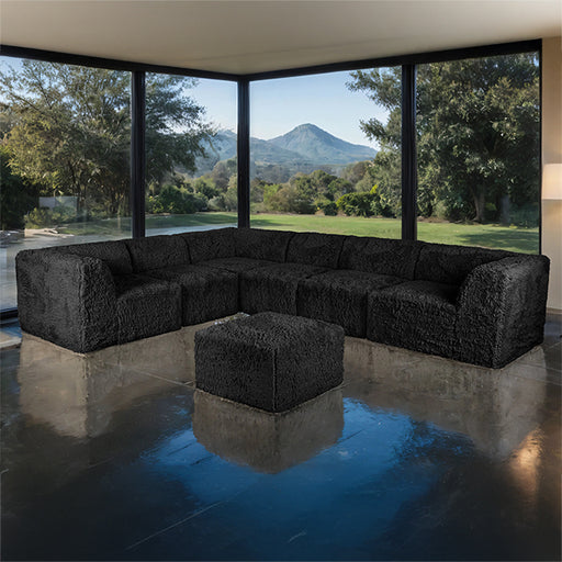 Nappi Large L-Sectional w/ Ottoman (Compressed Foam) - LATIN HOME FURNITURE - (POMONA,CA)