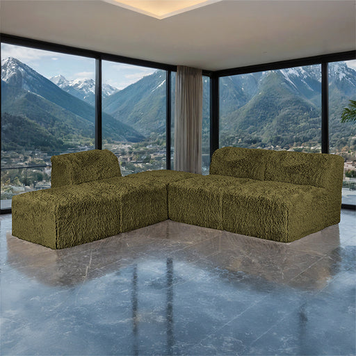 Nappi L-Sectional (Compressed Foam) - LATIN HOME FURNITURE - (POMONA,CA)