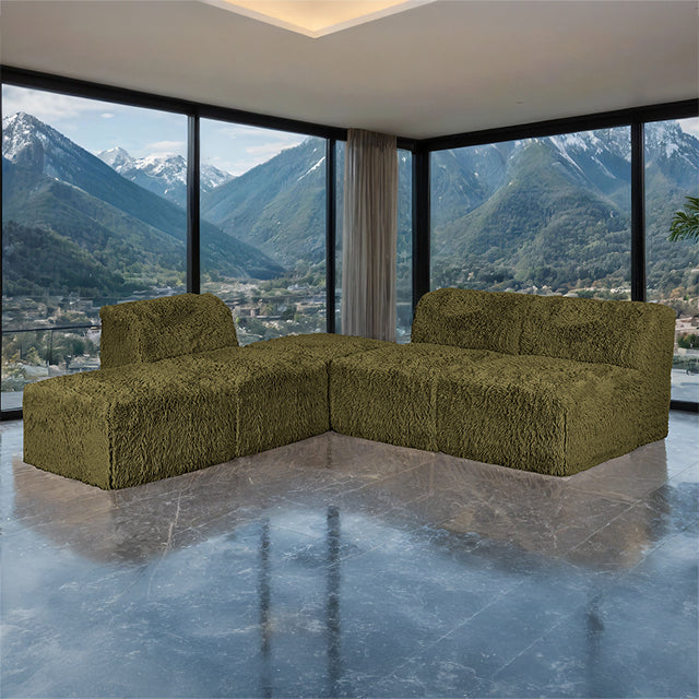 Nappi L-Sectional (Compressed Foam) - LATIN HOME FURNITURE - (POMONA,CA)