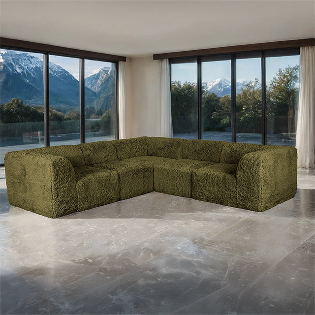 Nappi L-Sectional (Compressed Foam) - LATIN HOME FURNITURE - (POMONA,CA)