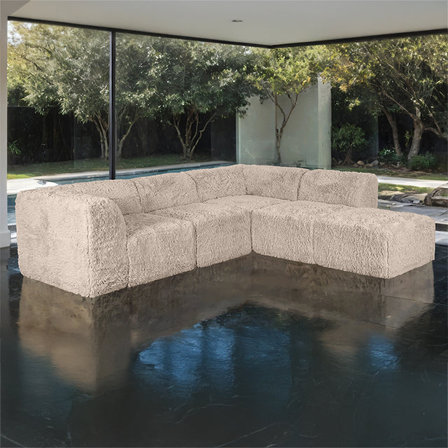 Nappi L-Sectional (Compressed Foam) - LATIN HOME FURNITURE - (POMONA,CA)