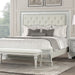 Stella Mia E.King & Queen Bed White & White - LATIN HOME FURNITURE - (POMONA,CA)