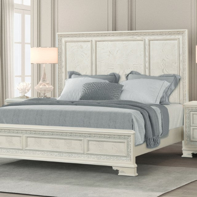 Stella Mia E.King & Queen Bed White & White