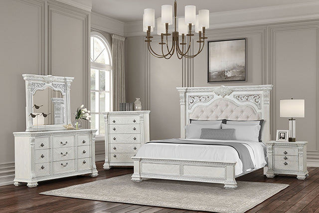 Promenade E.King & Queen Bed Brown & White - LATIN HOME FURNITURE - (POMONA,CA)