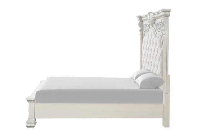 Promenade E.King & Queen Bed Brown & White - LATIN HOME FURNITURE - (POMONA,CA)