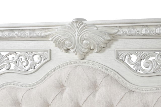 Promenade E.King & Queen Bed Brown & White - LATIN HOME FURNITURE - (POMONA,CA)