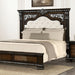 Promenade E.King & Queen Bed Brown & White - LATIN HOME FURNITURE - (POMONA,CA)