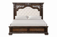 Promenade Bed Dark Brown & White - LATIN HOME FURNITURE - (POMONA,CA)