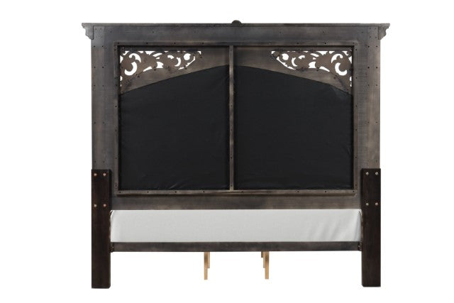 Promenade E.King & Queen Bed Brown & White - LATIN HOME FURNITURE - (POMONA,CA)