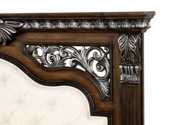 Promenade E.King & Queen Bed Brown & White - LATIN HOME FURNITURE - (POMONA,CA)