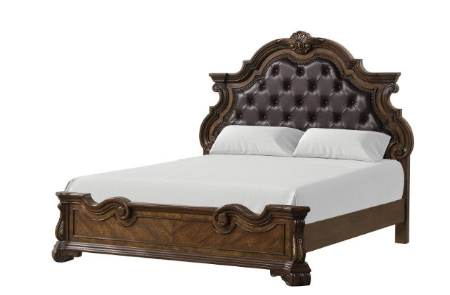 Leovanni 4 Pc Queen Bedroom Set Brown - LATIN HOME FURNITURE - (POMONA,CA)
