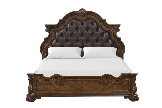 Leovanni 4 Pc Queen Bedroom Set Brown - LATIN HOME FURNITURE - (POMONA,CA)