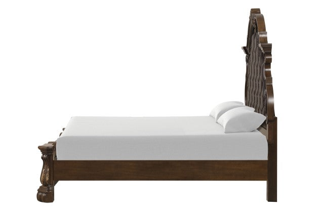Leovanni 4 Pc Queen Bedroom Set Brown - LATIN HOME FURNITURE - (POMONA,CA)
