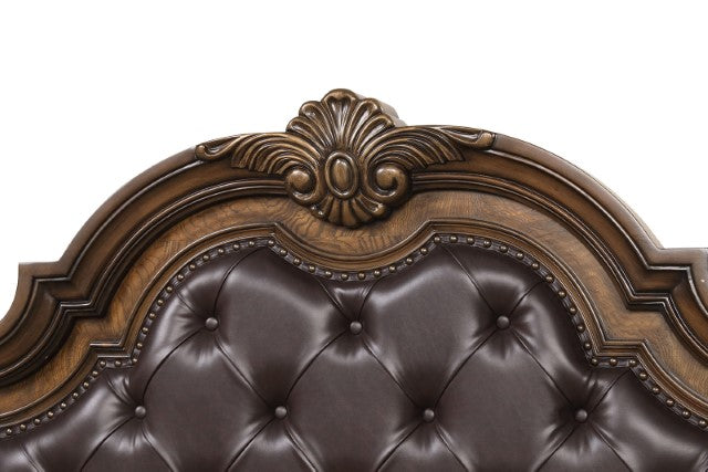 Leovanni 4 Pc Queen Bedroom Set Brown - LATIN HOME FURNITURE - (POMONA,CA)