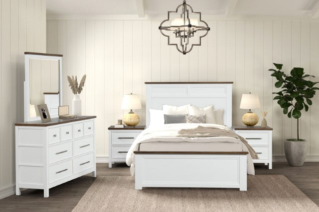 Pinetop Twin & Full Bed White & Blue - LATIN HOME FURNITURE - (POMONA,CA)