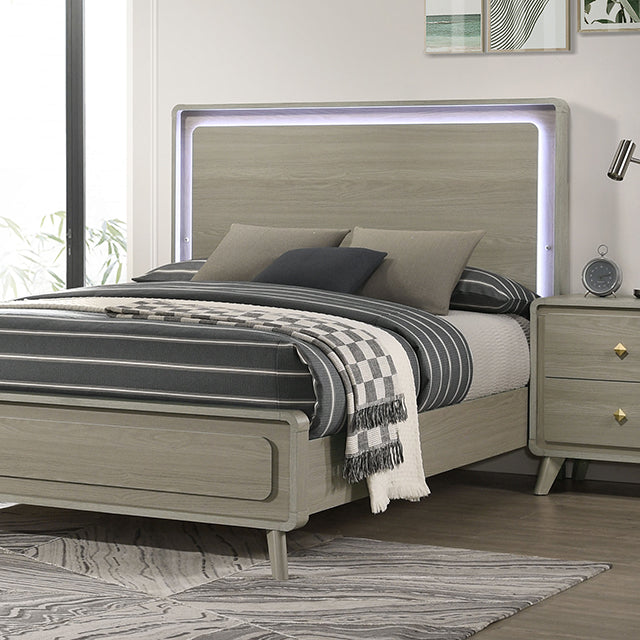 Rainier Queen Bedroom Set Gray - LATIN HOME FURNITURE - (POMONA,CA)