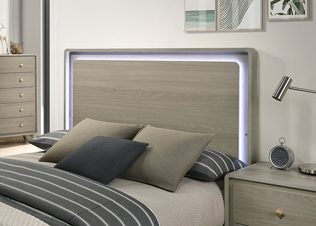 Rainier Queen Bedroom Set Gray - LATIN HOME FURNITURE - (POMONA,CA)