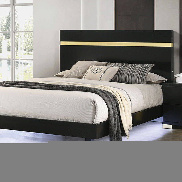 Lillestrom E.King, Queen, Full, & Full Bed Black & White - LATIN HOME FURNITURE - (POMONA,CA)