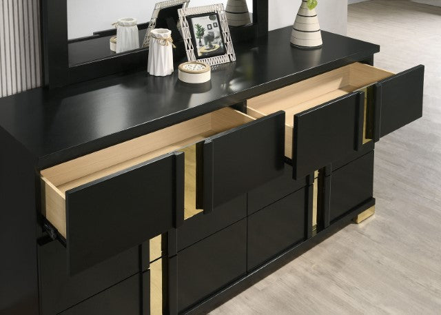 Lillestrom E.King, Queen, Full, & Full Bed Black & White - LATIN HOME FURNITURE - (POMONA,CA)