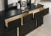 Lillestrom E.King, Queen, Full, & Full Bed Black & White - LATIN HOME FURNITURE - (POMONA,CA)