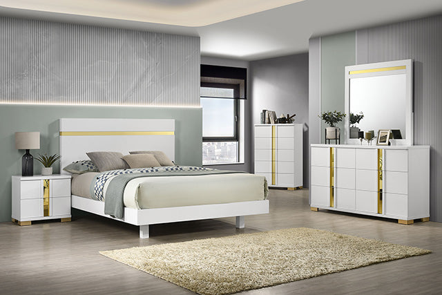 Lillestrom E.King, Queen, Full, & Full Bed Black & White - LATIN HOME FURNITURE - (POMONA,CA)