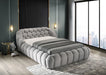 Newquay E.King & Queen Bed White, Grey, & Black - LATIN HOME FURNITURE - (POMONA,CA)