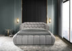 Newquay E.King & Queen Bed White, Grey, & Black - LATIN HOME FURNITURE - (POMONA,CA)