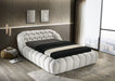 Newquay E.King & Queen Bed White, Grey, & Black - LATIN HOME FURNITURE - (POMONA,CA)
