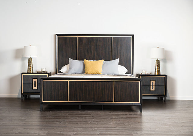 Kenyada E.King & Queen Bed - LATIN HOME FURNITURE - (POMONA,CA)