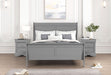 Louis Philippe Full, Twin, Full, & King Bed Black, Grey, Brown & White - LATIN HOME FURNITURE - (POMONA,CA)