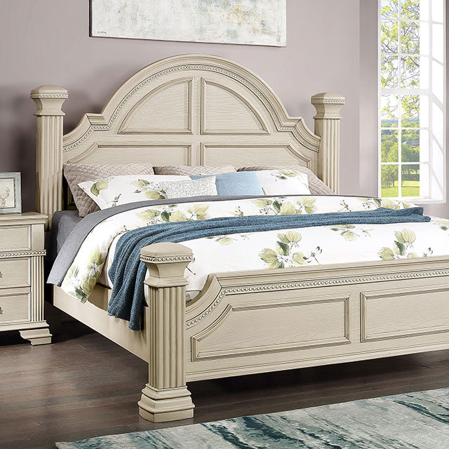 Pamphilos 4 & 5 Piece Queen Bedroom Set Gray & White - LATIN HOME FURNITURE - (POMONA,CA)